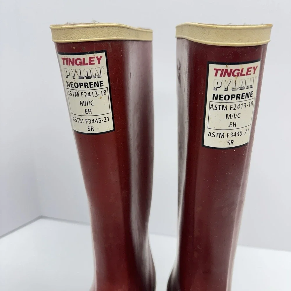 Tingley Pylon Neoprene Steel Toe Boots 16 Inch Industrial Work Men's Size 10 Red